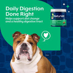 NaturVet – Enzimas Digestivas con Probióticos y Prebióticos – Masticables blandos para perros y gatos (120 unidades)
