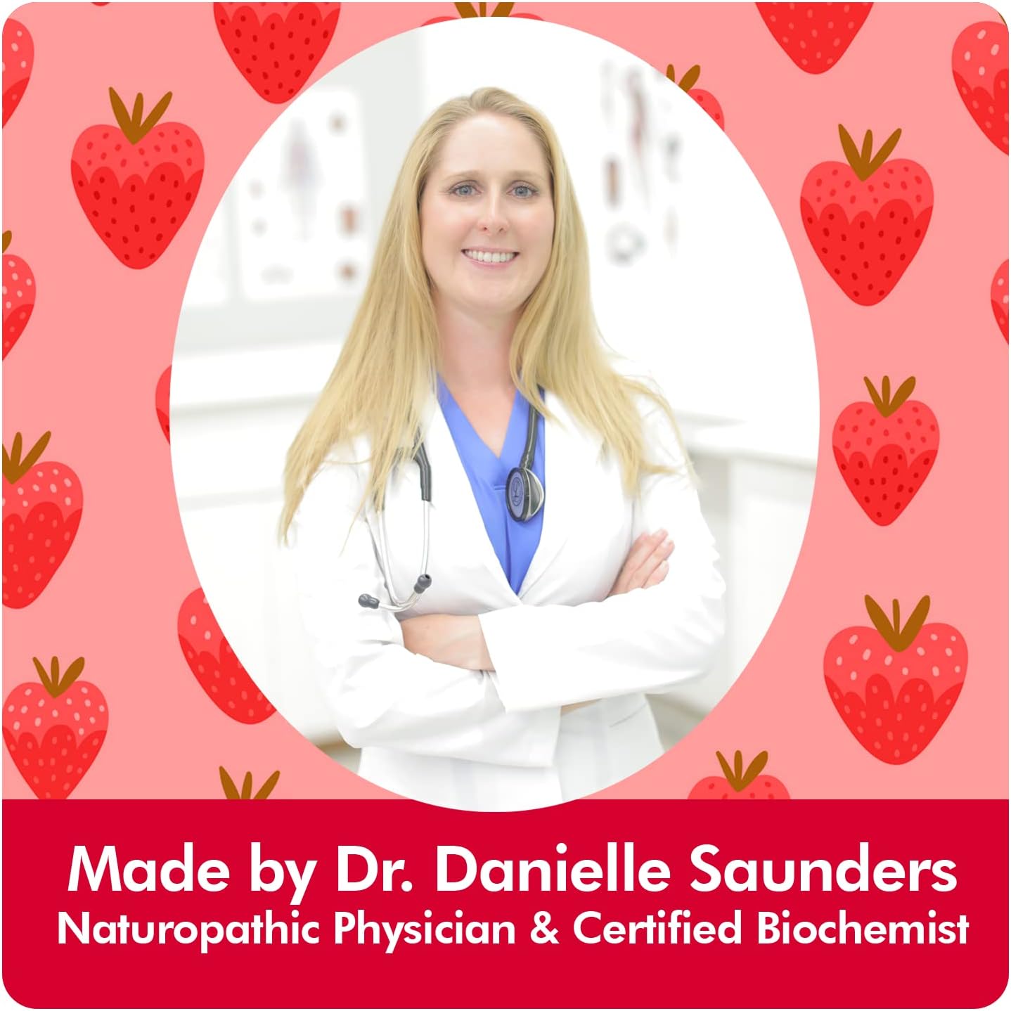 Gominolas de Vitamina D3 y B12 de Dr. Danielle | Suplemento Vegano para Adultos y Niños | 1000 UI de D3 + 250 mcg de B12 | 60 Gominolas (2 Meses)