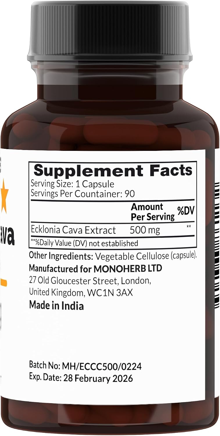 Ecklonia Cava Extracto 500 mg por Cápsula - 90 Cápsulas Vegetarianas