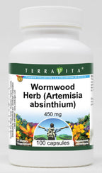 Wormwood Herb (Artemisia Absinthium) - 450 mg, 100 Capsules