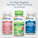 Solaray Red Clover 375 mg - Trébol Rojo - Apoyo Tradicional para la Salud Femenina - 100 Cápsulas Veganas