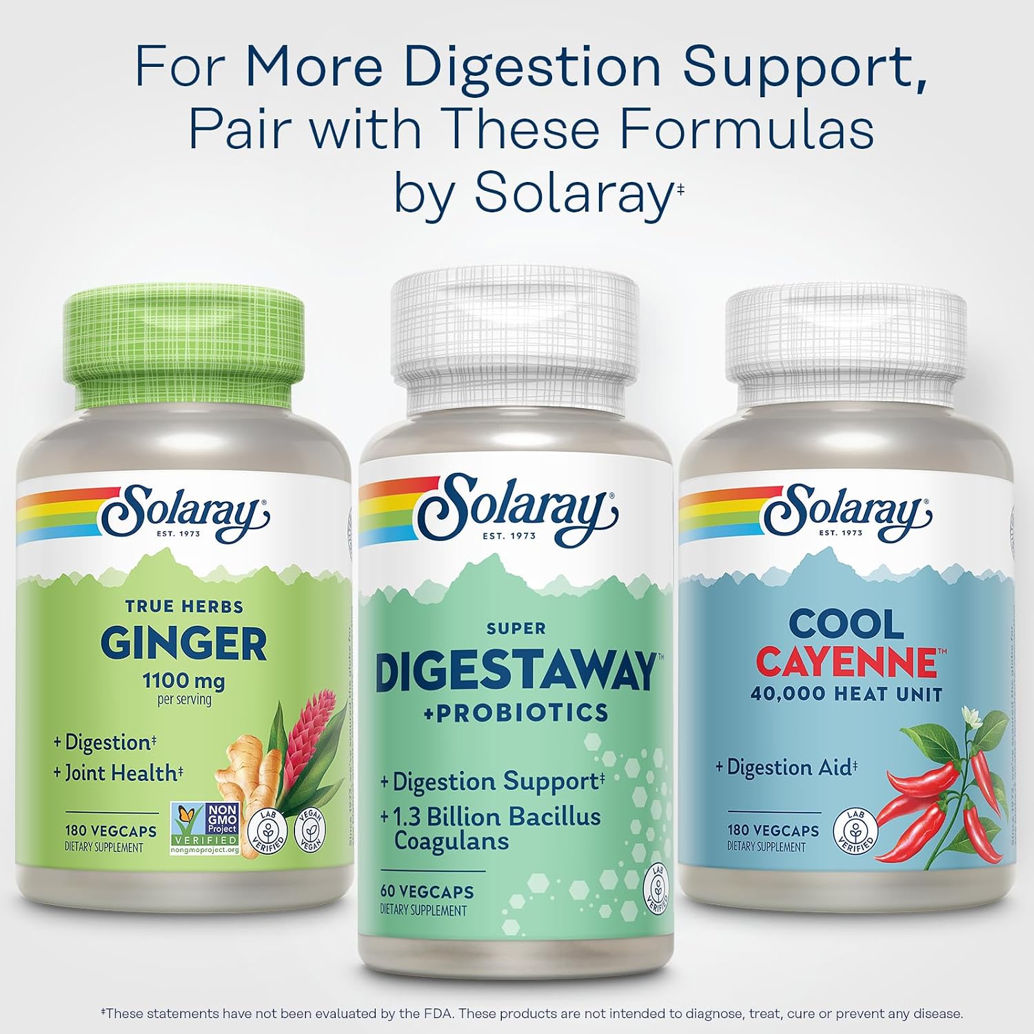 SOLARAY Super Digestaway Plus Probiotics – Digestive Enzymes with Probiotics