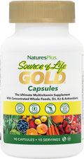 NaturesPlus Source of Life GOLD Multivitamin, 90 Vegetable Capsules