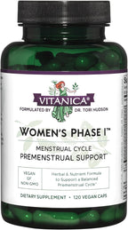 Vitanica Women's Phase I - Apoyo Premenstrual, 120 Cápsulas Veganas