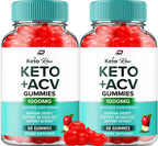 Keto Raw ACV Gummies – Vinagre de Manzana 1000mg con Vitamina B12 (2 Paquetes, 120 Gominolas)