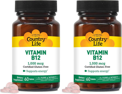 Country Life Vitamina B12 1000 mcg - 60 – Quienes buscan apoyo cognitivo: Ayuda a mantener la memoria y la – Image 9