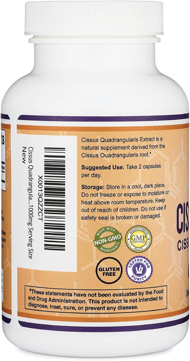 Double Wood Supplements Cissus Quadrangularis Super Extract, 150 Cápsulas (1000mg)