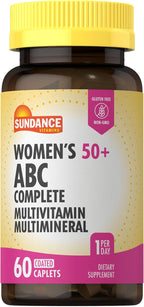 Sundance Women's 50+ ABC Complete Multivitamin | 60 Caplets | Fórmula Multimineral | No Transgénico y Sin Gluten