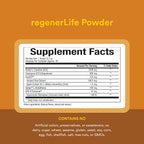 Natural Factors RegenerLife Powder - Mezcla para bebida de apoyo a la energía celular - Sabor tropical - 81 g