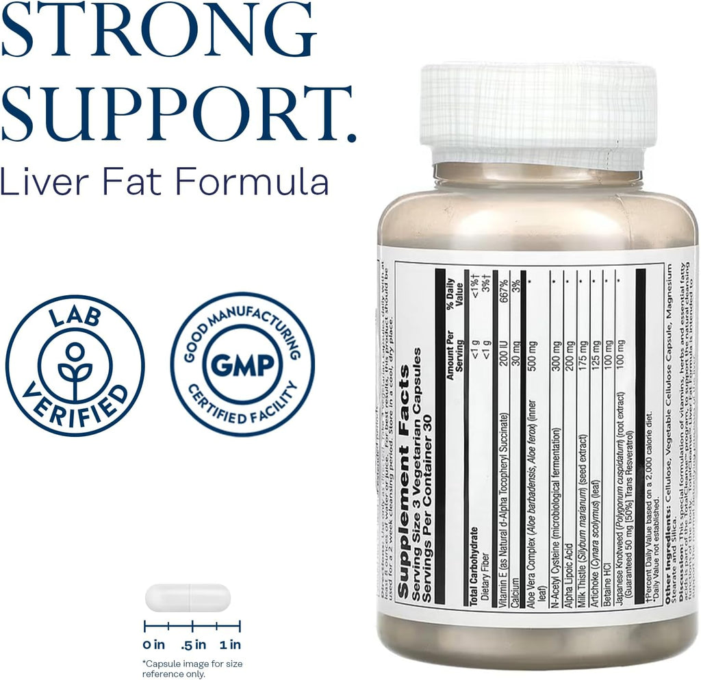 Solaray Total Cleanse Liver Fat Formula - 90 Cápsulas Vegetales