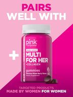 PINK Biotin Gummies | 2.500 mcg | 60 Gominolas | Vitamina para Cabello, Piel y Uñas | Sabor Fruta | Sin Gluten y No GMO