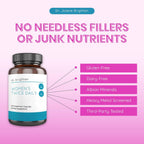 Dr. Brighten Women's Twice Daily — Multivitamínico Premium para Mujeres, Sin Hierro, 120 Cápsulas