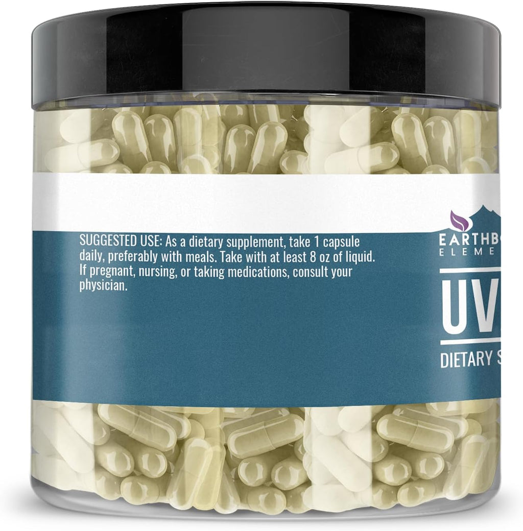 Earthborn Elements Uva Ursi 200 Cápsulas, Puro y Sin Diluir, Sin Aditivos
