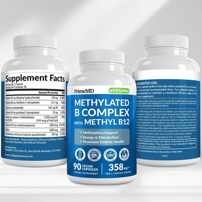 Complejo B Metilado con Metilfolato y B12 – Vitamina B6 (piridoxina): Involucrada en el metabolismo de proteínas y – Image 9
