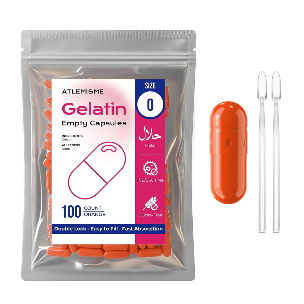 Cápsulas de gelatina vacías Tamaño 0 - Transparentes - 1000 uds - Kosher y Halal