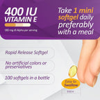 Prati Donaduzzi Vitamina E 100 Cápsulas Blandas 400 UI (180 mg dl-Alfa)