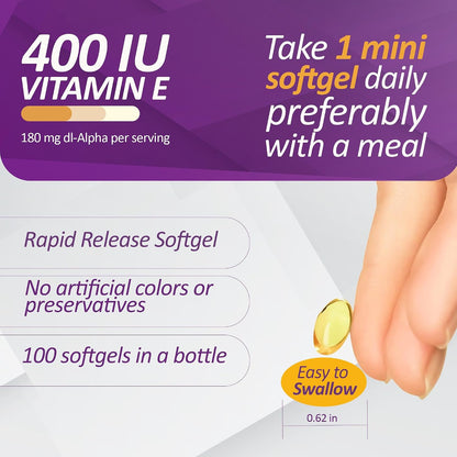 Prati Donaduzzi Vitamina E 100 Cápsulas – Funcionamiento normal del sistema inmunitario: Ayuda a mantener las – Image 4