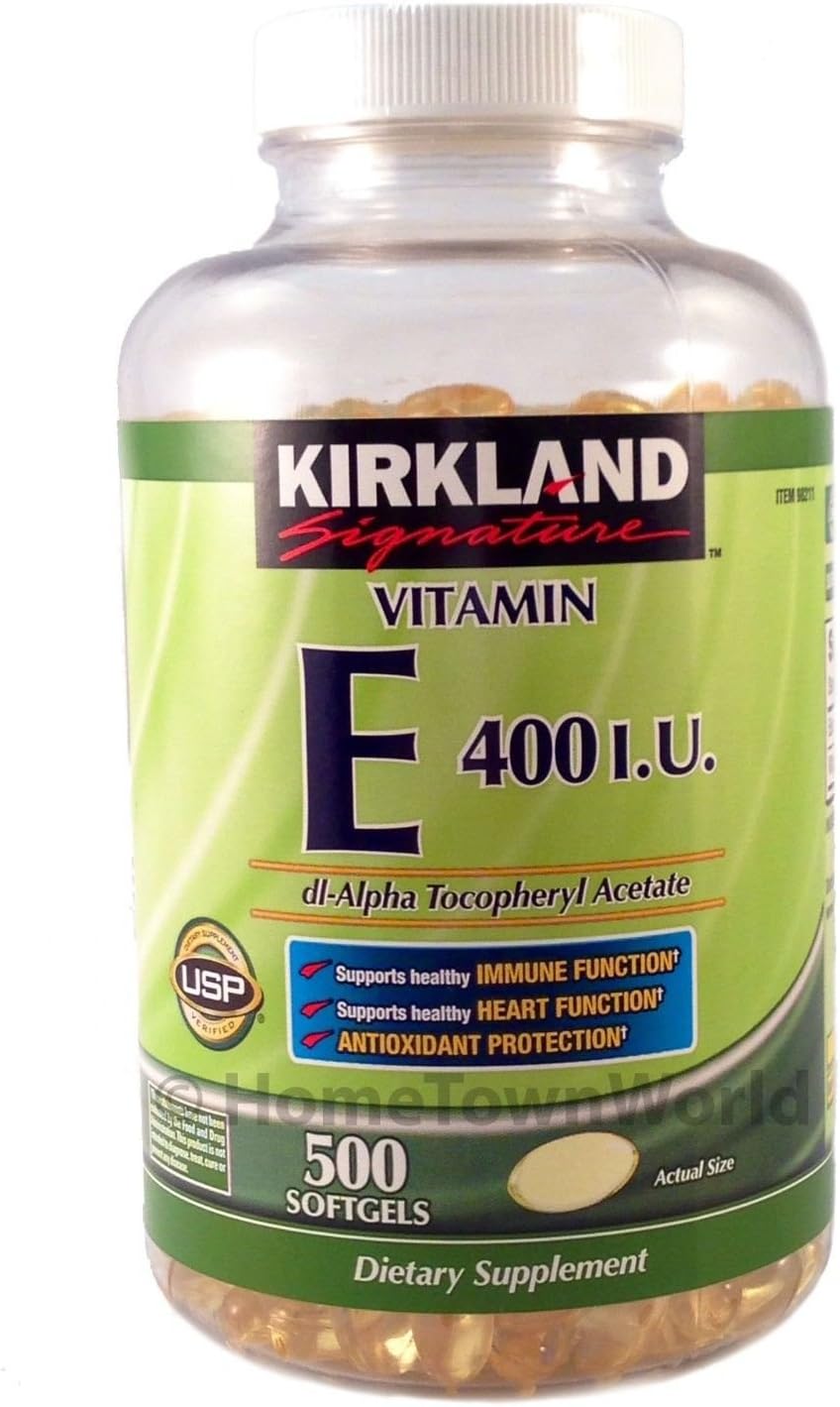 Vitamina E 400 UI, 500 Perlas Blandas - Kirkland