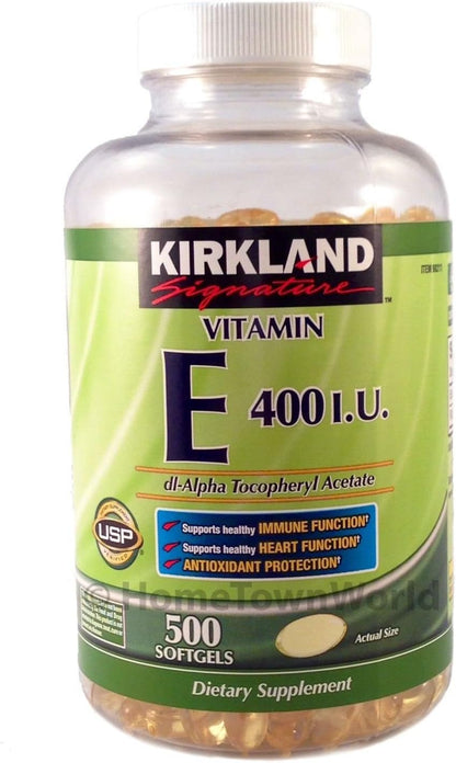 Vitamina E 400 UI, 500 Perlas Blandas - Kirkland – Image 1