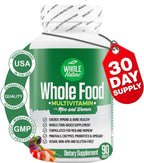 Whole Food Multivitamin for Men and Women - Complete Daily Superfood Vitamins Plus Minerals, Digestive Enzymes, Probiotics and Omegas