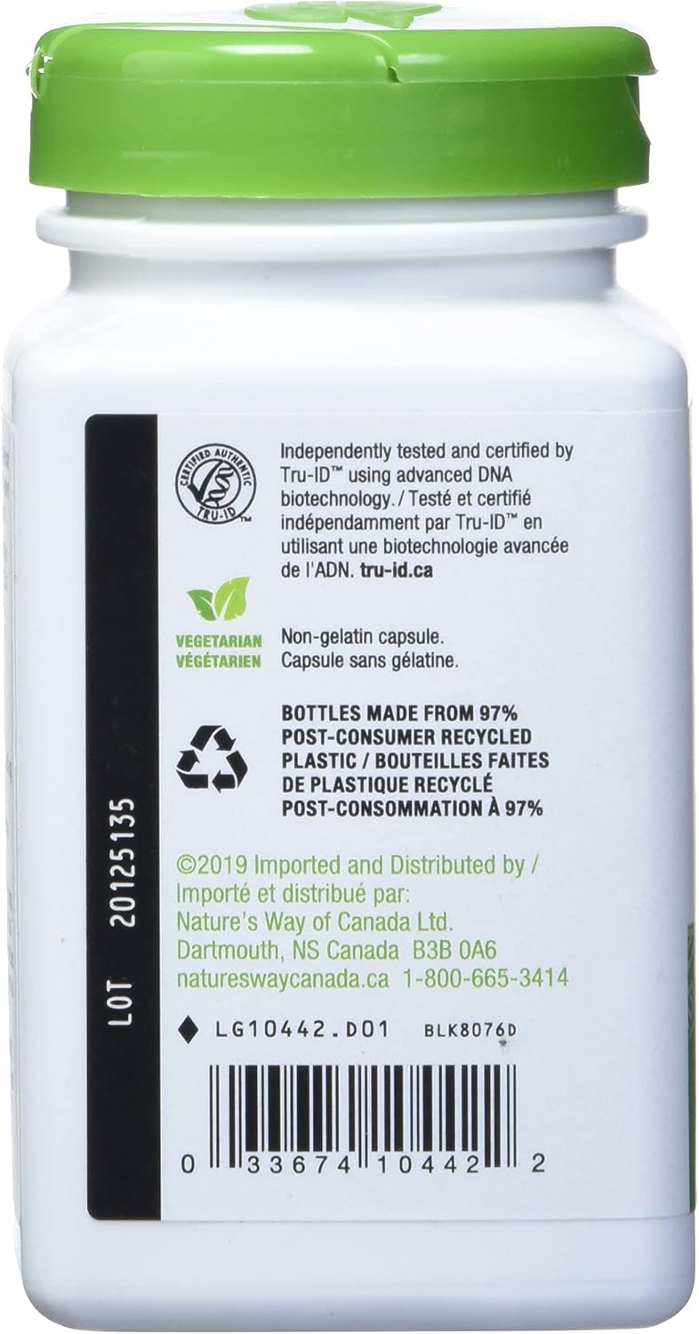 Nature's Way Slippery Elm Bark, 1.600 mg por dosis, 200 Cápsulas Vegetarianas (2 Paquetes de 100)