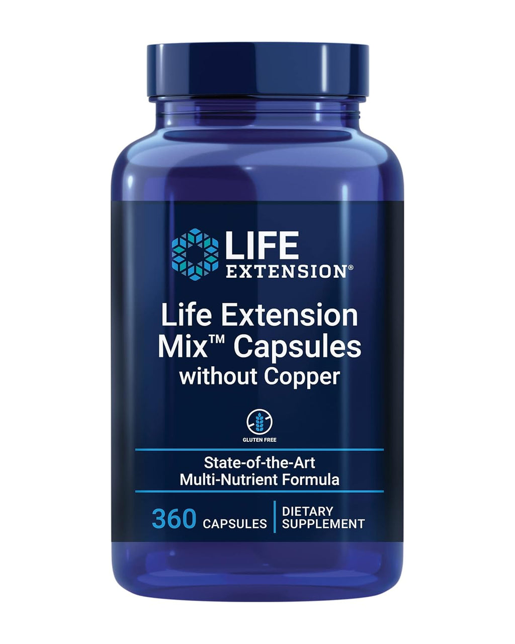 Life Extension Mix Cápsulas Sin Cobre - Fórmula Avanzada Multivitamínica y Mineral, 360 Cápsulas