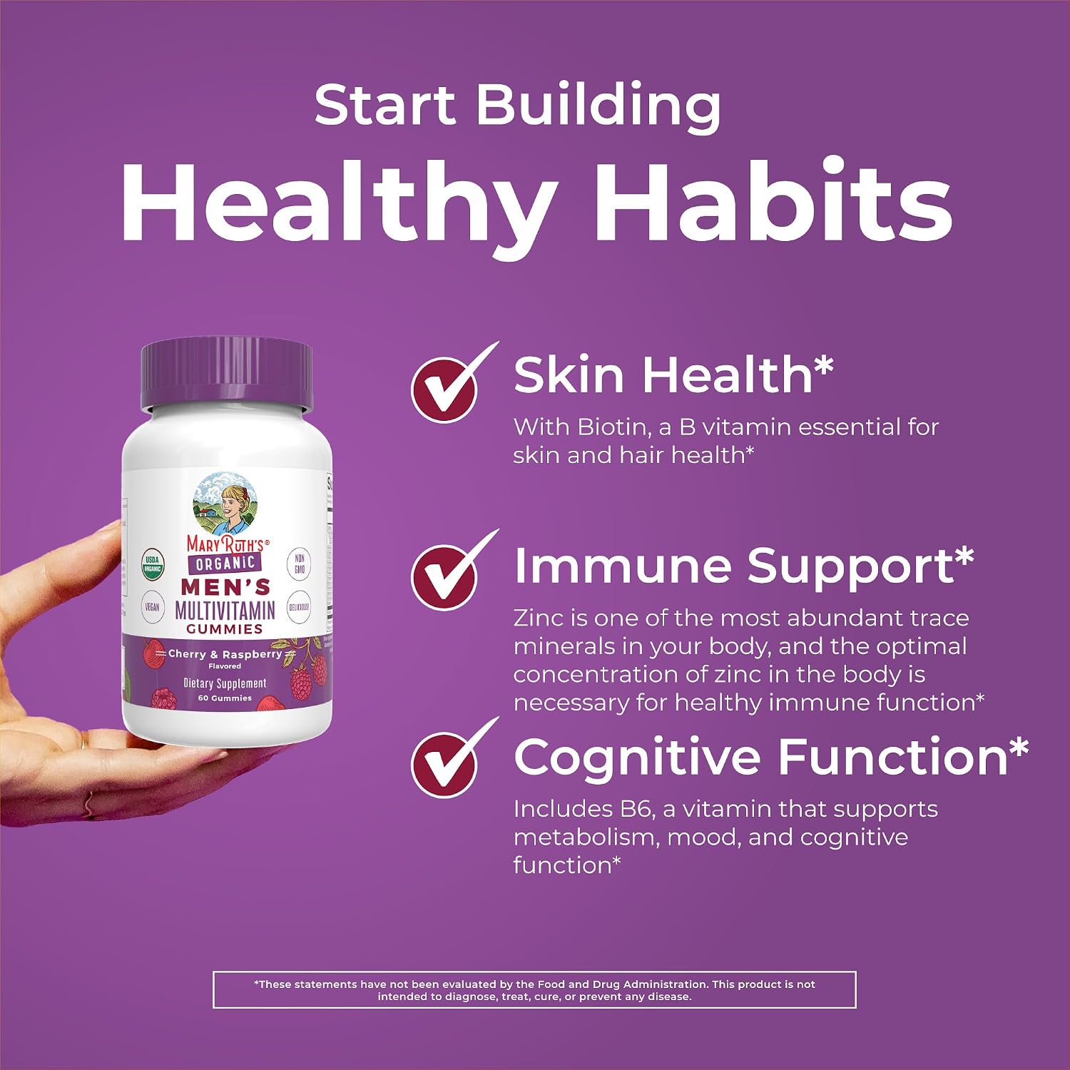 MaryRuth's Organics Multivitamínico para Hombres en Gominolas – 60 Gominolas
