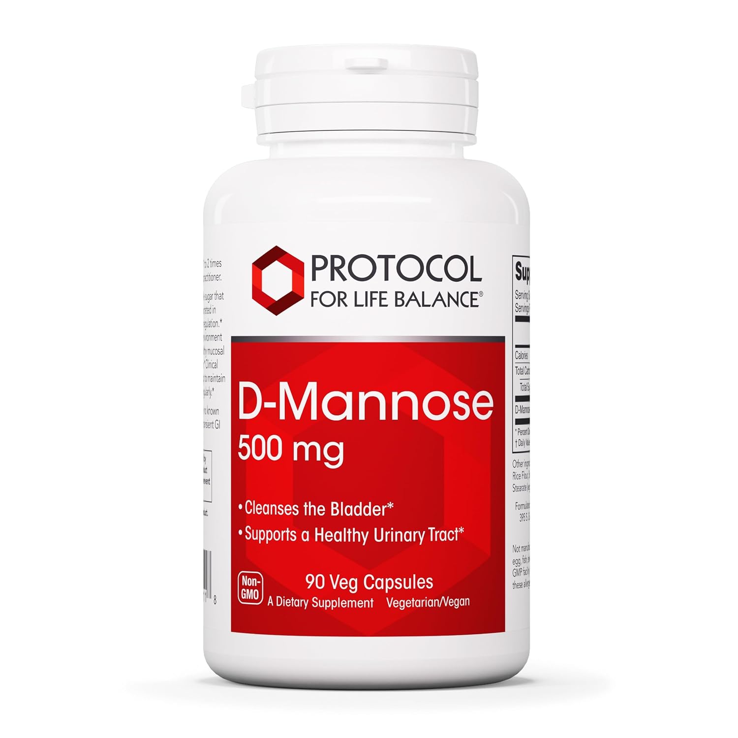 Protocol for Life Balance D-Manosa 500 mg - 90 Cápsulas Veganas