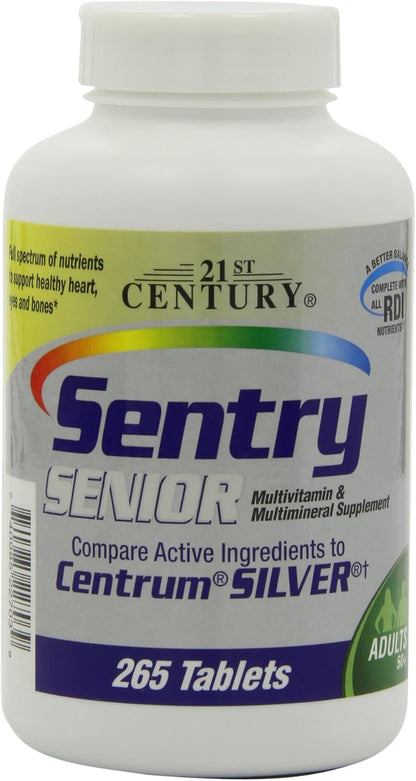 21st Century Sentry Senior, 265 comprimidos – Apoyo nutricional completo: Aporta una combinación de nutrientes – Image 1