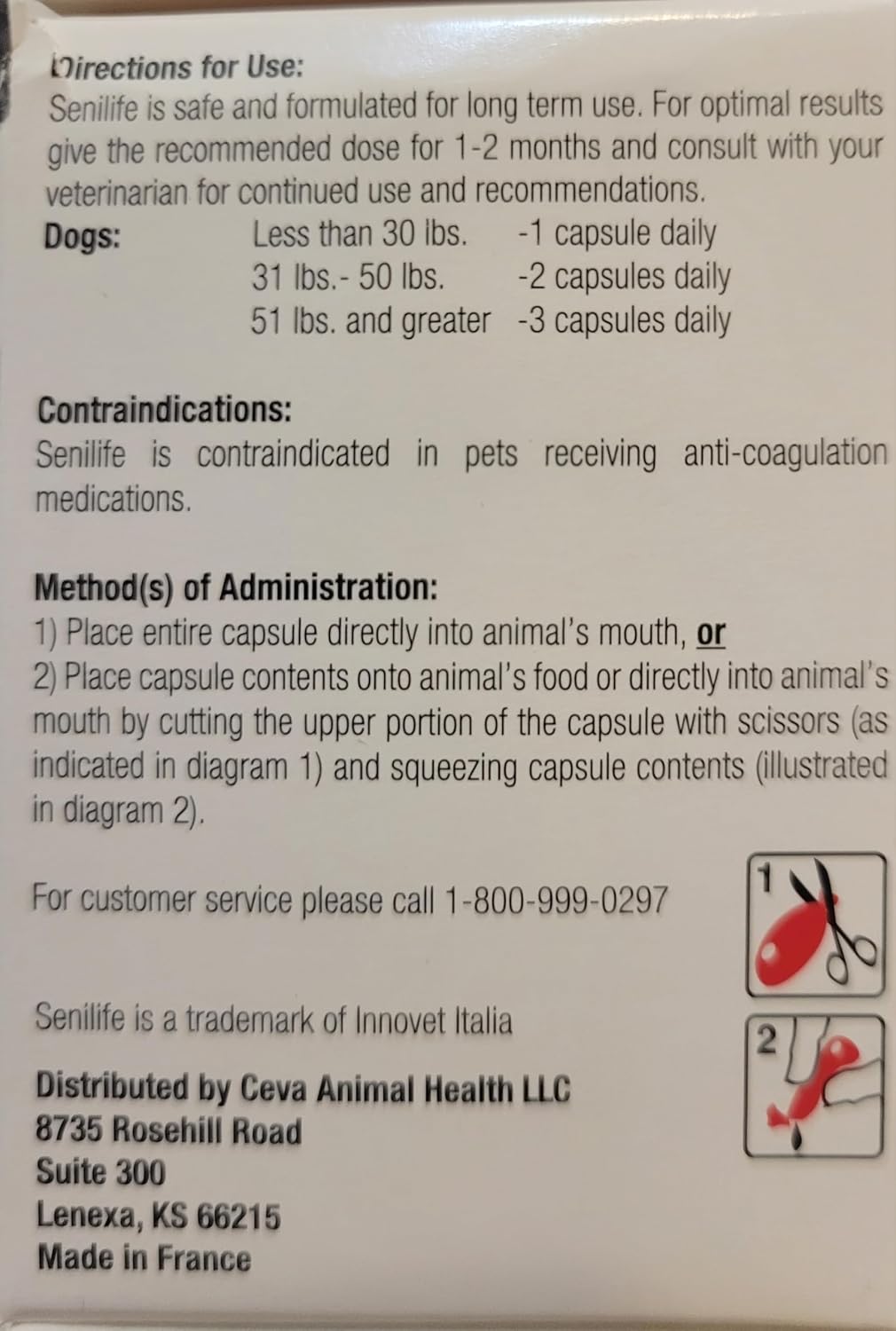 Senilife Cognitive Support Capsules for Senior Dogs, 30 capsules