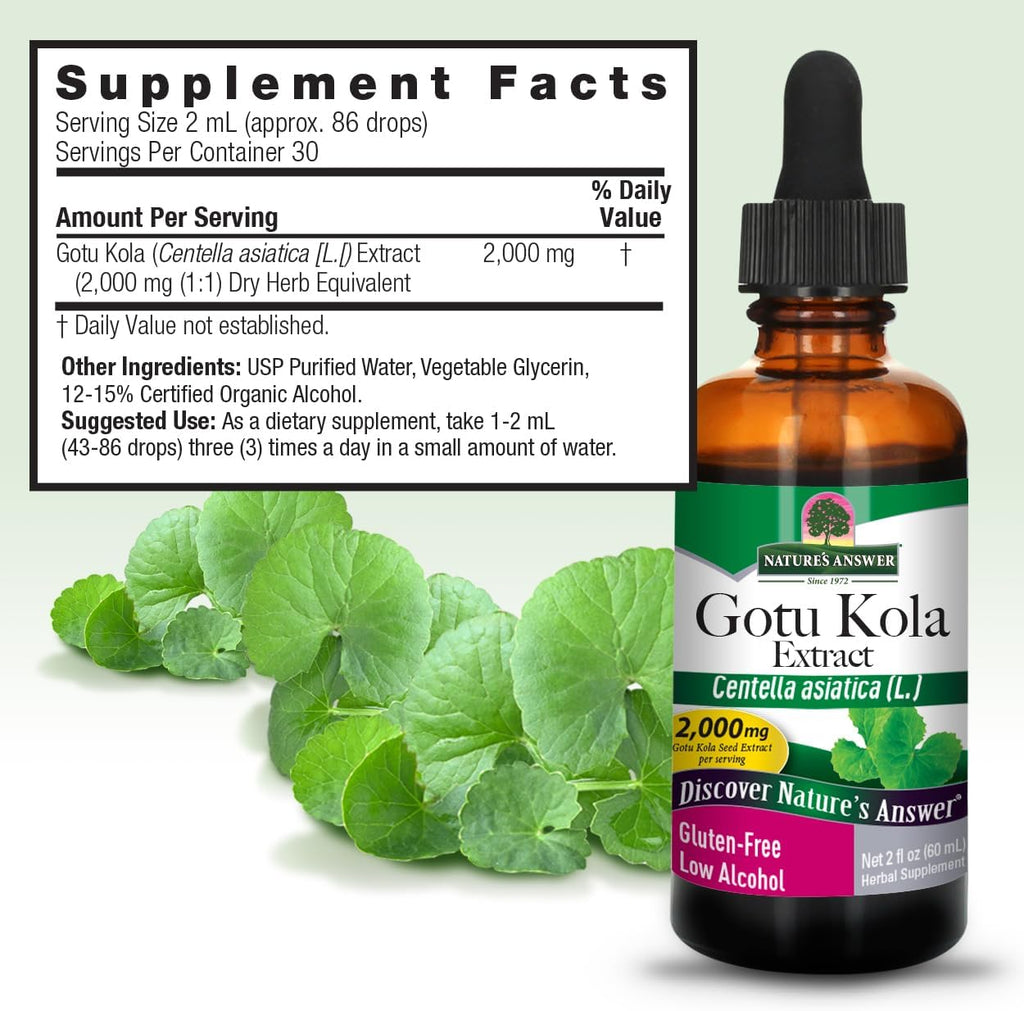 Nature's Answer Gotu-Kola Hierba 2 OZ