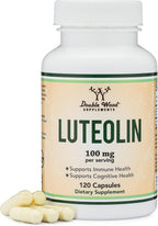 Double Wood Supplements Luteolina 100mg - 120 Cápsulas (60 Dosis) - Flavonoides Bioactivos Sin Gluten