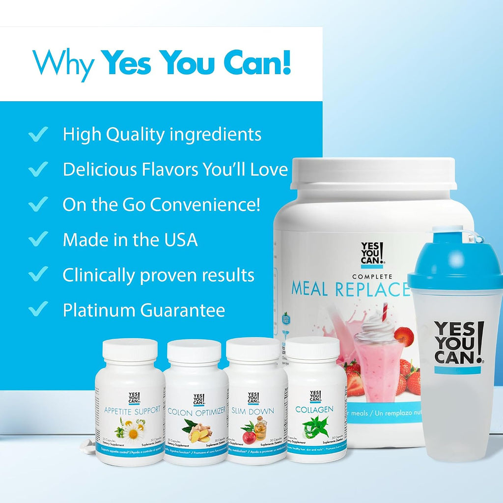 Yes You Can! Transformation Kit - Kit Completo de Sustitución de Comidas y Suplementos (Sabor Fresa)