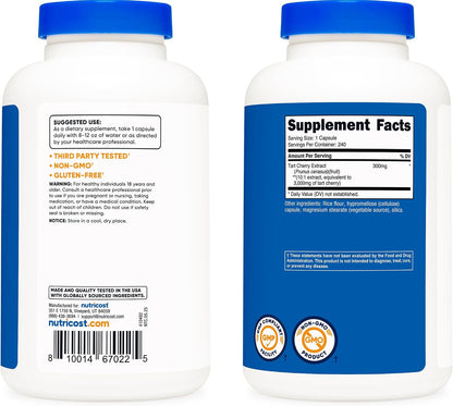 Nutricost Extracto de Cereza Ácida 240 Cápsulas Veganas – Image 4