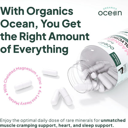 Organics Ocean Magnesio Glicinato Puro con – Malato de magnesio: Útil para la producción de energía, pero menos – Image 3
