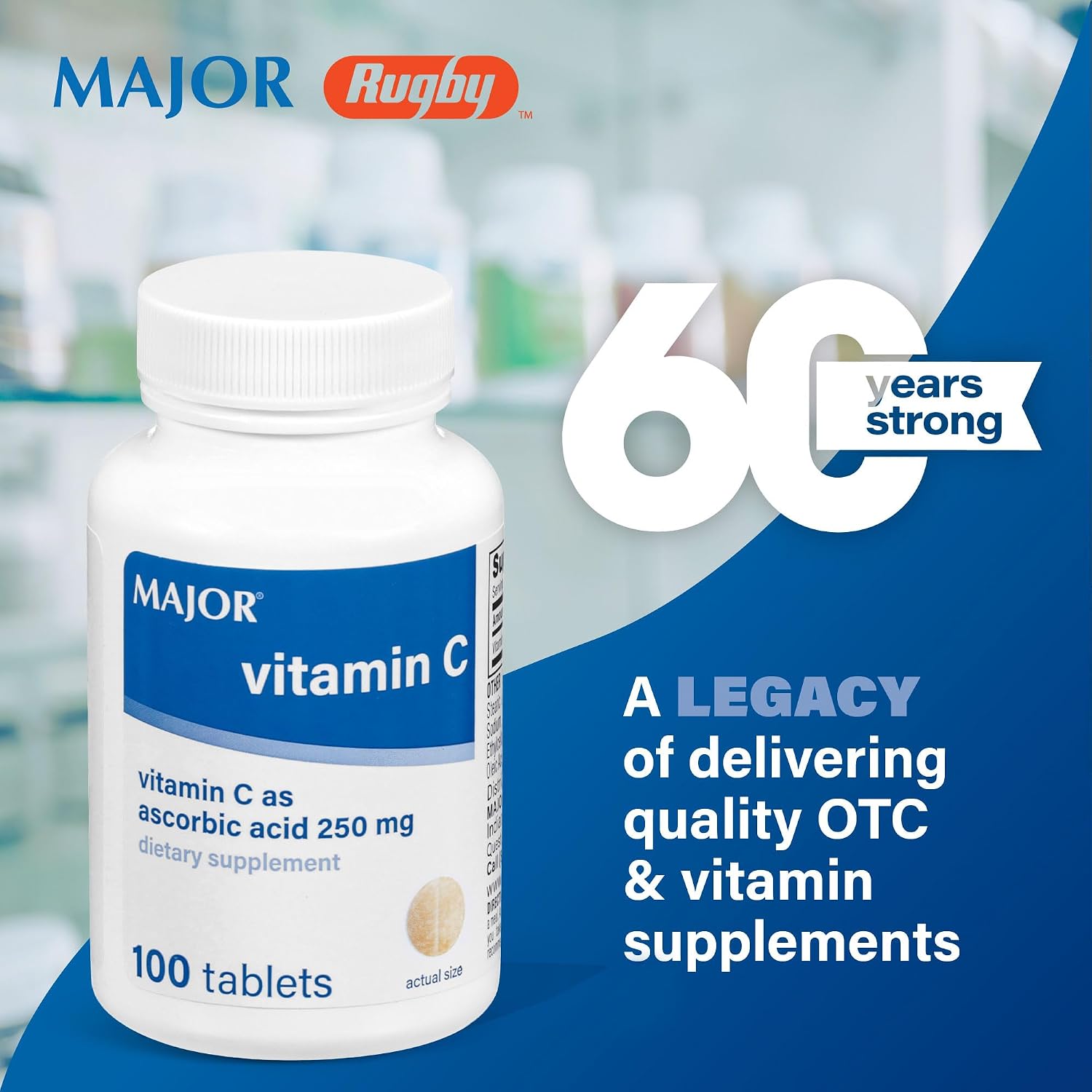 MAJOR Vitamina C 250 mg - Complemento Alimenticio - 100 Comprimidos (2 Paquetes)
