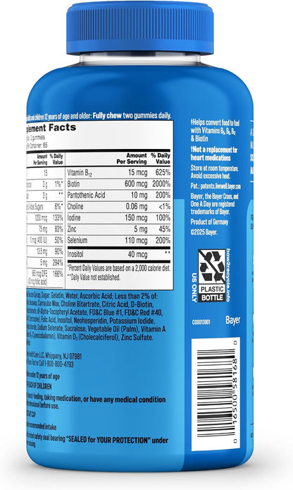 One A Day Men's Multivitamins Gummies – Multivitamínico para hombres con vitamina D, zinc, ácido fólico, gomitas – Image 2