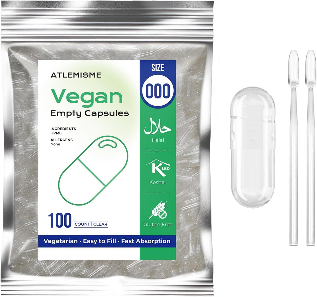 Cápsulas Vacías Veganas Tamaño 000 - 100 Unidades