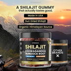 Pure Shilajit Gummies con Sea Moss, Ashwagandha y Minerales - Sabor Sandía - 60 Gomitas