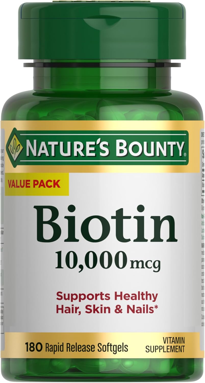 Nature's Bounty Biotina 10.000 mcg, 120 Cápsulas Blandas