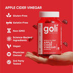 Gominolas de Vinagre de Manzana Goli con Vitamina B12, Remolacha y Granada - 120 unidades (2 pack)