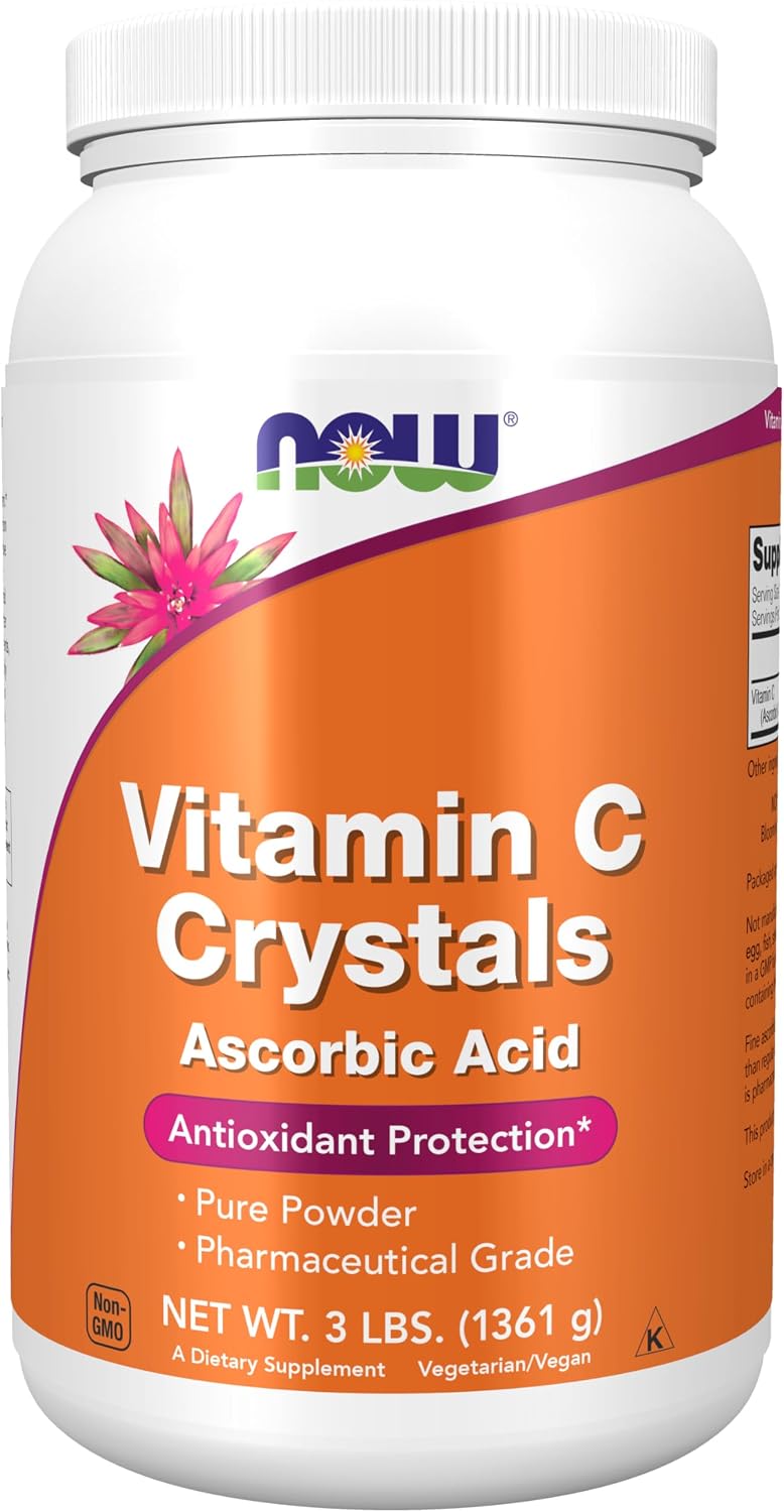 NOW Foods, Vitamina C en Cristales (Ácido Ascórbico), 454 g