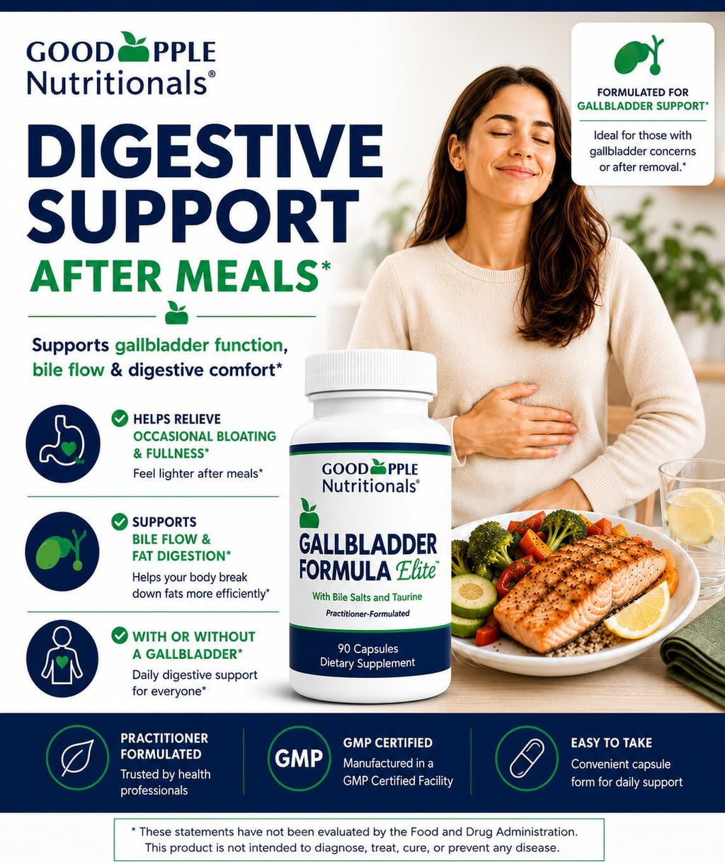 Gallbladder Formula Elite – Sales Biliares, Taurina y Enzimas Digestivas para la Digestión de Grasas – 90 Cápsulas