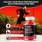 Phenoman for Men Gummies – Phenoman Advanced Formula, Suplemento Extra Fuerte Natural para el Crecimiento Muscular y Apoyo a la Salud General (2 Paquetes – 120 Gominolas)