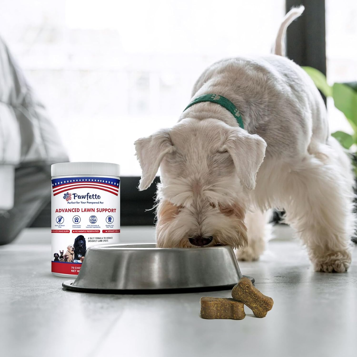 Pawfetto Suplemento Avanzado para el Césped para Perros – 70 Golosinas masticables