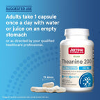 Jarrow Formulas Extra Strength Theanine 200 mg - 60 Cápsulas Vegetales