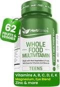 Herbtonics Whole Food Teen Vitamins - Multivitamínico para Adolescentes 12-18 Años - 60 Cápsulas Veganas