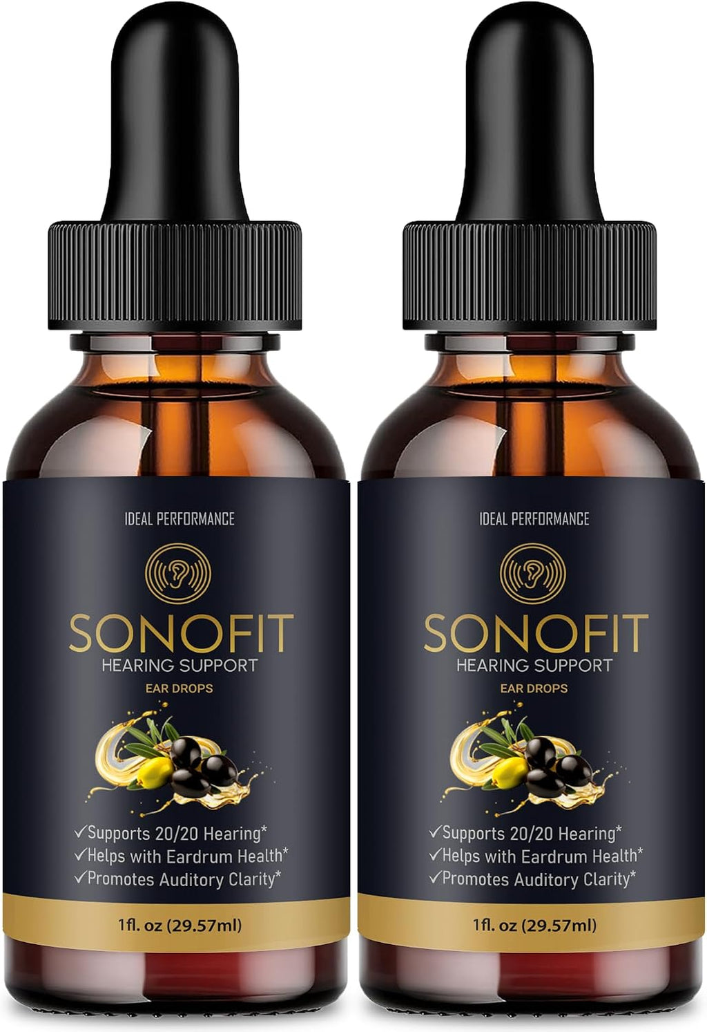 Sonofit Gotas para Acúfenos - Apoyo Auditivo Saludable - 2 Envases