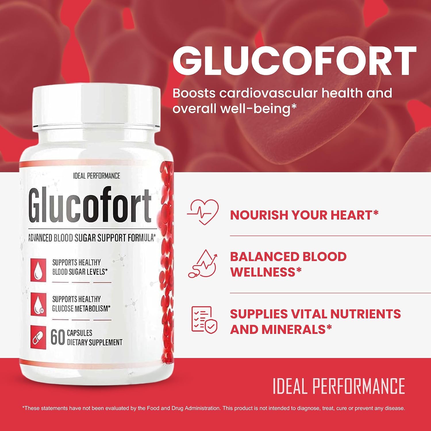 IDEAL PERFORMANCE (Official) Glucofort Formula Supplement (5 Pack)