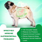 FSLHCY Probióticos para Perros, 180 Masticables con Enzimas Digestivas y Prebióticos - Sabor a Pato de Pekín